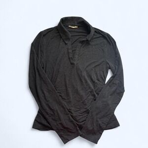 Gray long sleeve polo shirt by Madewell size M